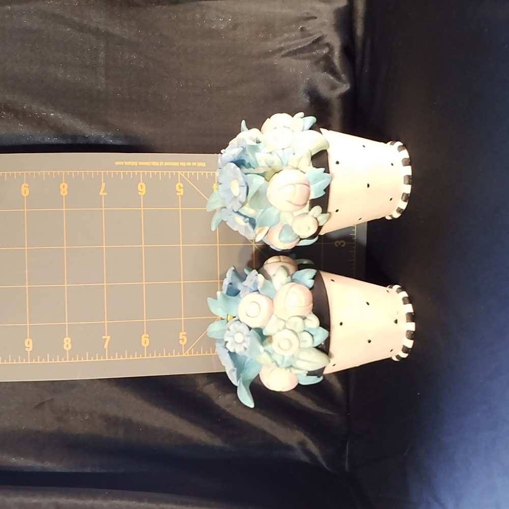 3/$25 CANDLE HOLDERS By MARY ENGELBREIT Set of 2 TAPER Vintage 1999 - Picture 3 of 6
